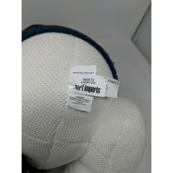 Pier 1 One Imports Corduroy Teddy Polar Bear Stuffed Animal Plush Winter Sweater - Picture 10 of 10